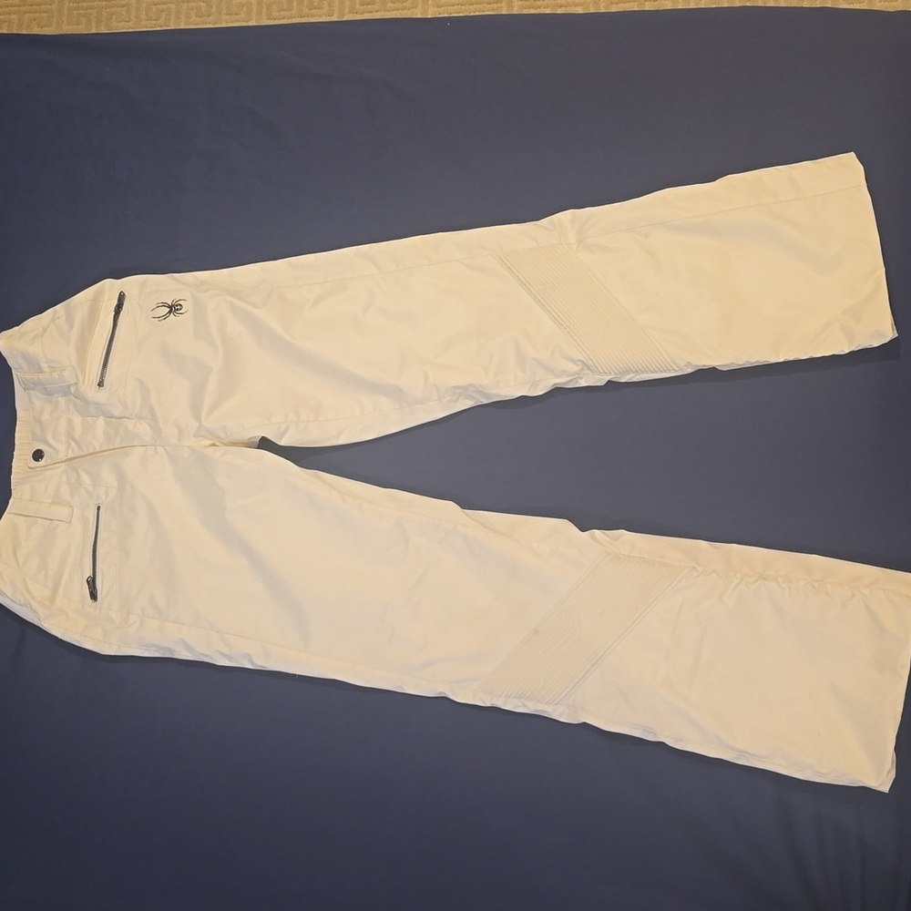 Spyder White/Off-White Women's Ski Pants, Size 4